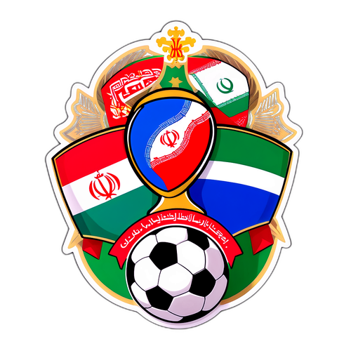 Sticker ya Ushindani wa Mpira wa Miguu kati ya Urusi na Iran