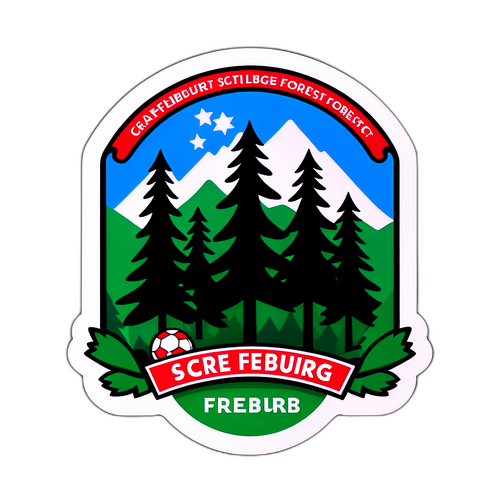 Kitaka sticker cha SC Freiburg kilicho na picha za Misitu ya Nyeusi