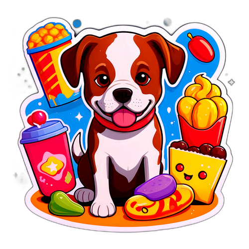 Bonny il Cagnolino e il Cibo Divertente