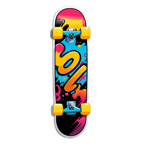 Skateboard Hebat! Seni Grafiti Berwarna-warni yang Menggoda dan Energik!