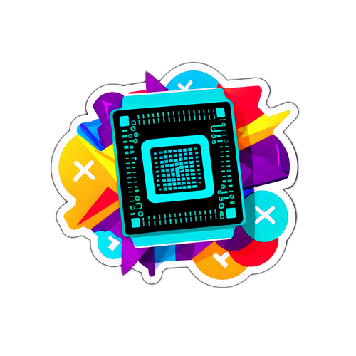 AMD 주식 관련 아트 스티커 디자인