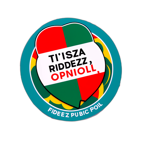 Tisza Fidesz közvélemény-kutatás matricával