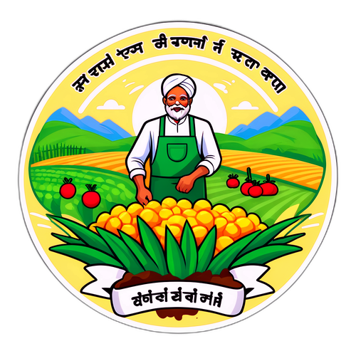 किसानों के लिए प्रेरणादायक स्टिकर