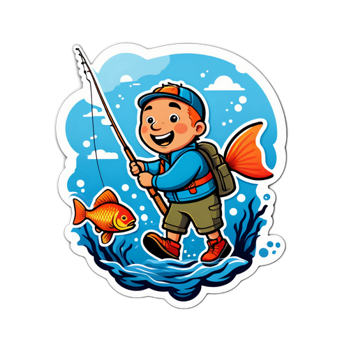 Vennlig fiskeplakat med Håkon Moe Berg