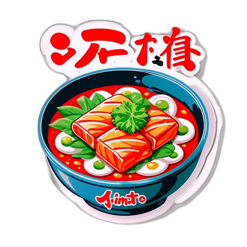 おいしそうな料理のステッカー