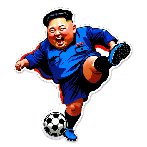 Tertawa Terbahak-Bahak: Kim Jong Un Tendang Bola Sepak ke Arahmu, Siap-Siap Goal!