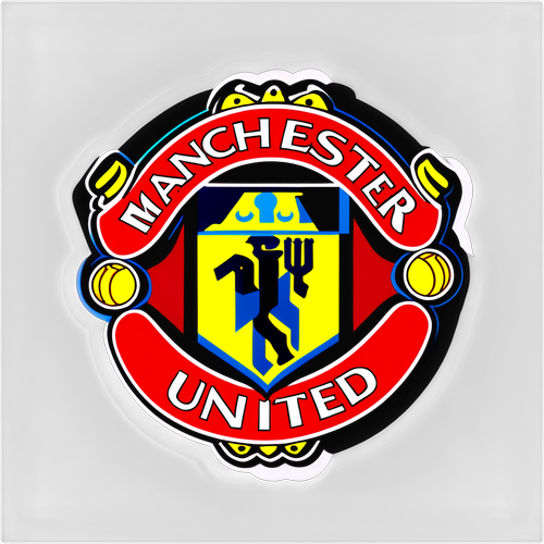 Stiker Bold Manchester United: Emblem Hebat Dengan Latar Belakang Penonton Gaduh!