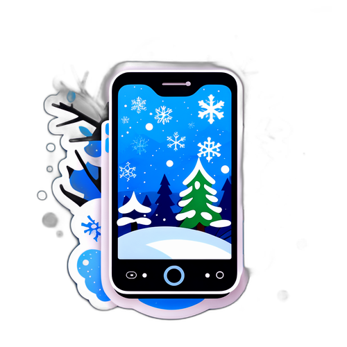Kış Temalı Telefon Sticker'ı