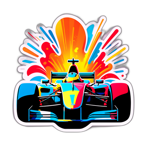 Abstraktní design F1 nálepky