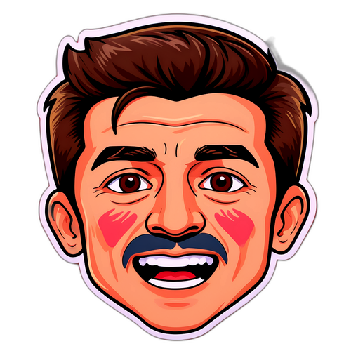 감정이 가득한 아스날 팬의 얼굴 디자인