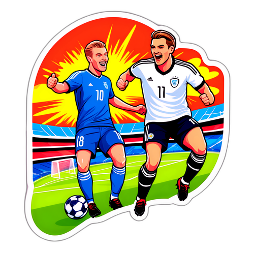 Fantasifuld Fodboldscene med Fejring