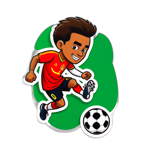 מדבקת כדורגלן מראה מצחיק