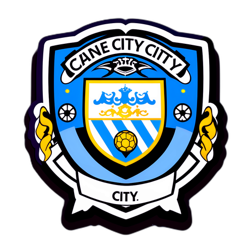 Färgglad klistermärke med Man City-emblemet