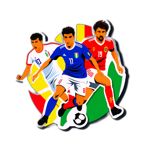 Sticker Giải đấu U-21 với các cầu thủ Tây Ban Nha và Ý