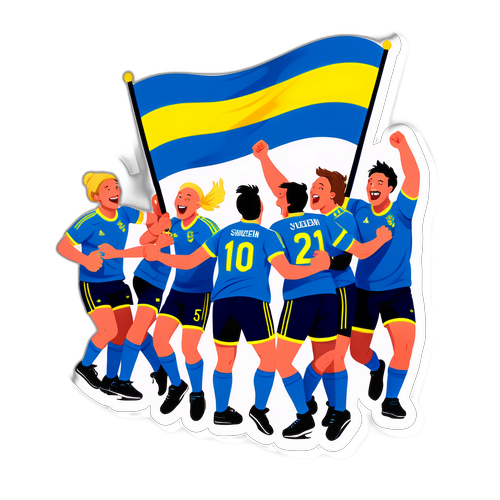 Team Sverige Fejrer Håndboldsejr
