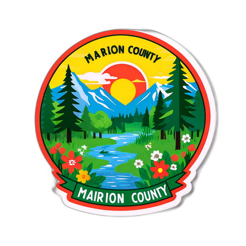 An Artistic Sticker of Marion County's Parks