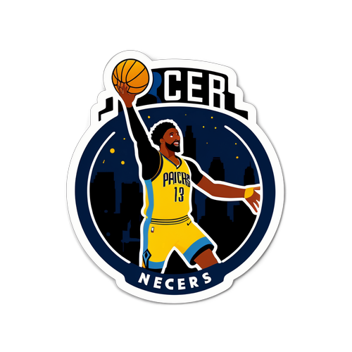 Sticker Ilustrativo para Pacers x Nets