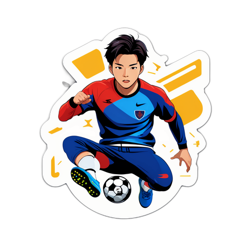 유동적이고 스포티한 수연을 담은 스티커