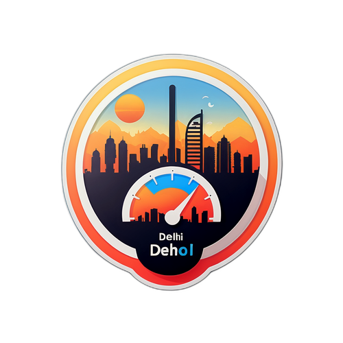 दिल्ली तापमान गेज स्टिकर