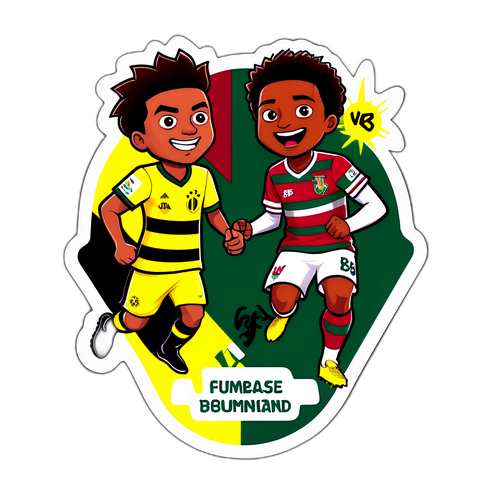 Kibandiko cha Mchezo wa Fluminense na Dortmund