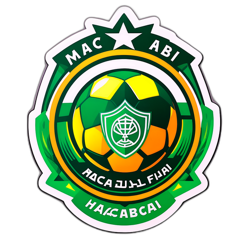 מדבקה צבעונית של לוגו מכבי חיפה