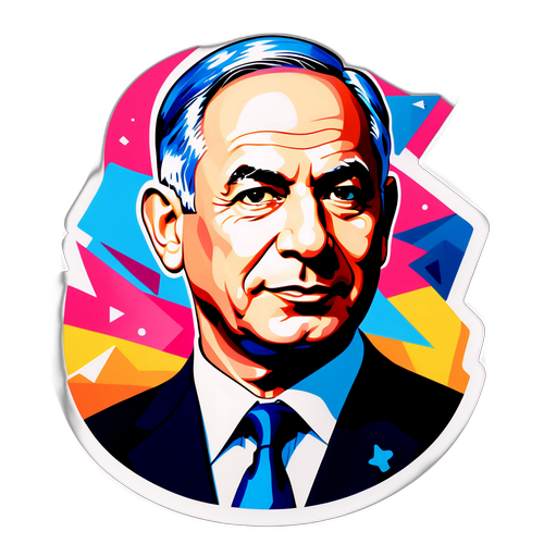 Portrait stylisé de Benyamin Netanyahu