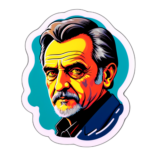 Nálepka inspirovaná tvůrčím procesem Béla Tarra