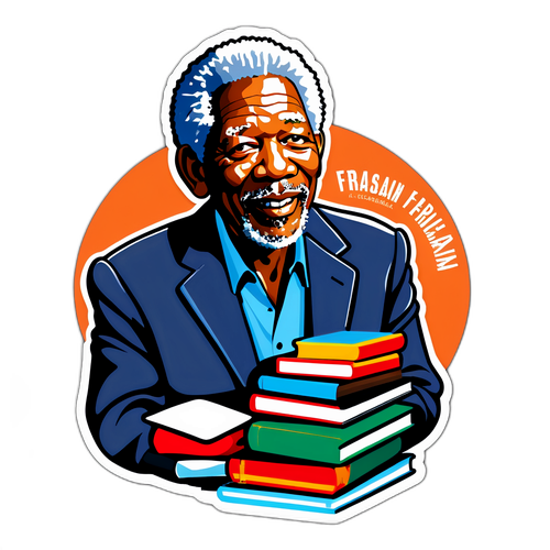 Sticker van een wijze verteller