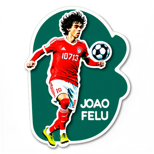 Rappresentazione artistica di Joao Felix in azione