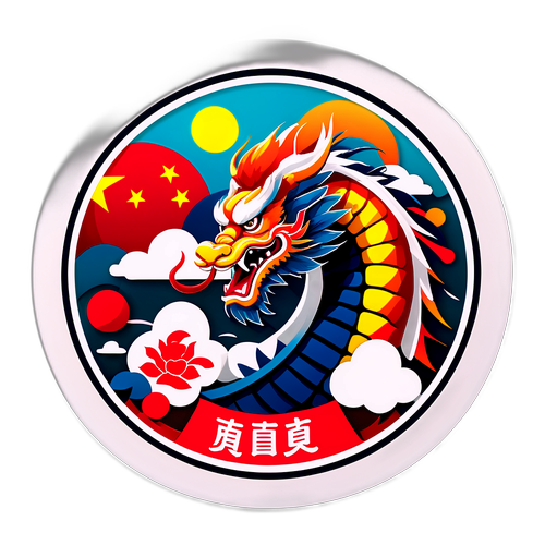 传统与现代融合的中国制造骄傲贴纸