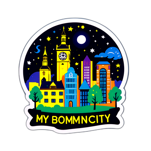 밤의 도르트문트 풍경 스티커