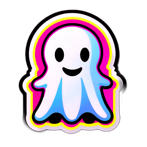 Minimalist klistermärke med Snapchats spöksymbol