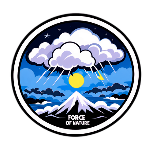 Sticker de clima tormentoso en Bahía Blanca