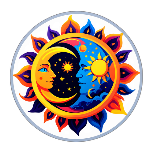 Wielokolorowy Eklipsa Słoneczna