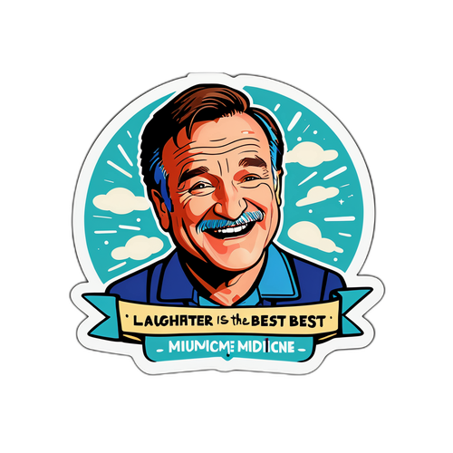 Aufkleber mit ermutigendem Zitat von Robin Williams