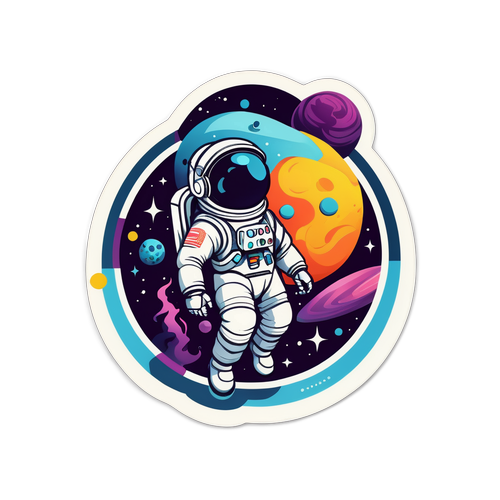 Grafika pro nálepku Gemini 3: Vesmírný design a futuristické prvky