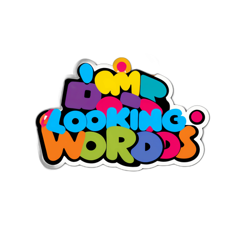 Vidám, színes karakter a Wordle-t játszik