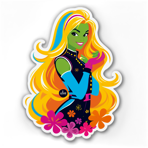 Vibrant Motivational Sticker with Inspiring Quotes
