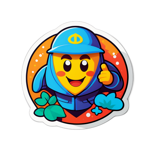 クラスロゴのかわいいキャラクターステッカー