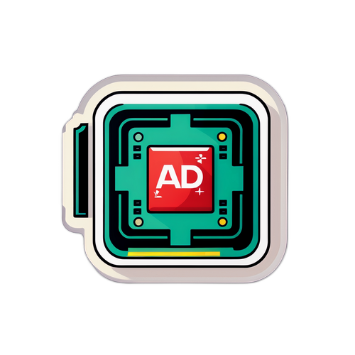 AMD 주식 테마 스티커