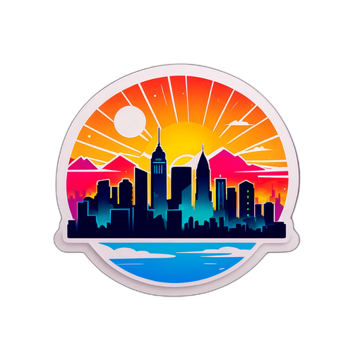 Adesivo com o logo Novorizontino em fundo vibrante