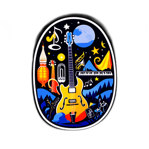 Fengslende klistremerke for Notodden Blues Festival