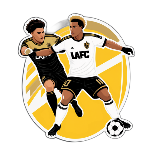LAFC 축구 선수 스티커 디자인
