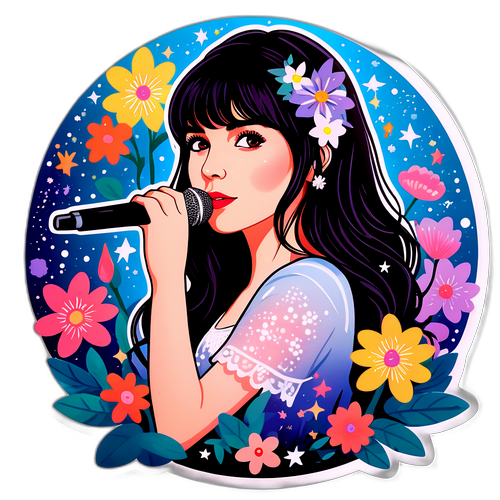 Autocollant artistique de Nolwenn Leroy en concert