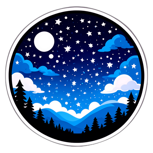 शांत रात का आसमान