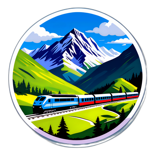 火車穿越美麗山谷