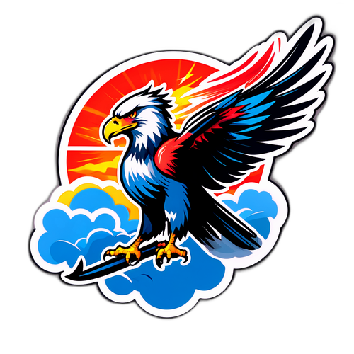 Sticker ng Agila at Kidlat