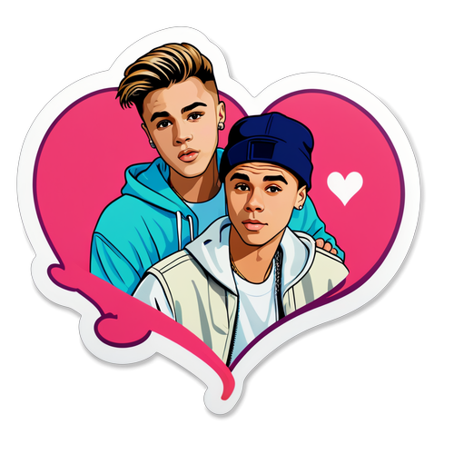 Justin e Hailey Bieber: L'Amore alla Moda in una Sticker Unica!