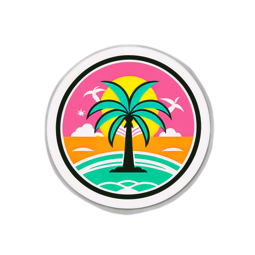 Autocolant cu logo-ul stylizat al clubului Inter Miami