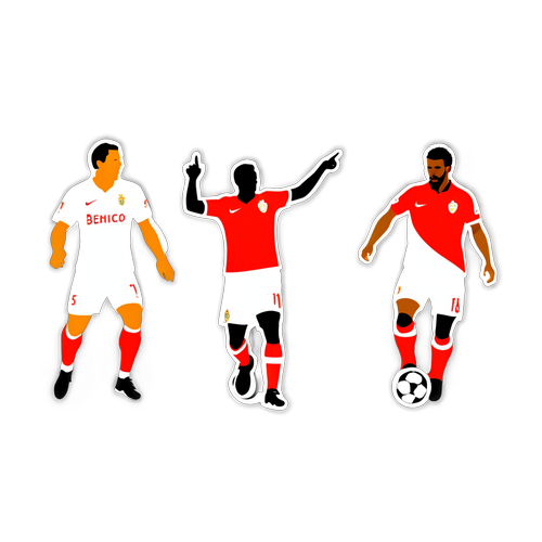 Arte Minimalista do Mônaco vs Benfica